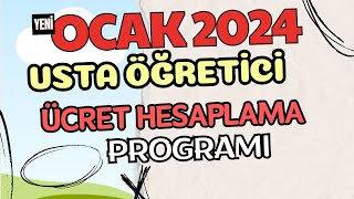 Ocak 2024 usta öğretici maaş hesaplama uygulaması Bu ay ne kadar maaş alacağım Örnek ücret hesabı [upl. by Monjan412]