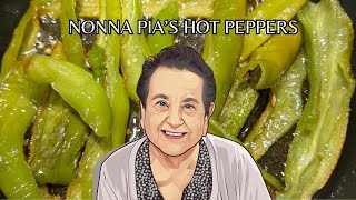 Nonna Pia Fries up Her Delicious Hot Peppers [upl. by Yedoc]