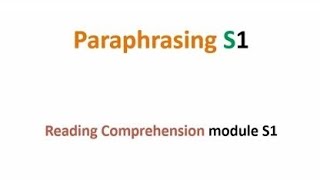 Paraphrasing S1 Techniques of Paraphrasing  استراتيجيات إعادة صياغة النصوص بطريقة احترافية و سهلة [upl. by Gneh]