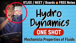 Mechanical Properties of Fluids  Part 2 Hydro dynamics  One Shot  Physics Class 11 Chapter 10 [upl. by Maitund]