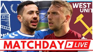 EVERTON 13 WEST HAM  MATCHDAY LIVE  WATCHALONG  PREMIER LEAGUE [upl. by Anelehs]