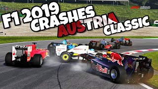 F1 2019 CLASSIC CRASHES amp SPINS AUSTRIA [upl. by Martens]