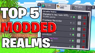 Top 5 Modded REALMS For Minecraft Bedrock 121  REALM CODES [upl. by Anon248]