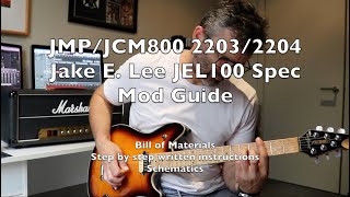 Marshall JMPJCM800 22032204  Jake E Lee Spec Mod Guide [upl. by Hairacaz]