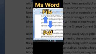 How to convert word file to pdf msword  Ms word tips and tricks [upl. by Keir]