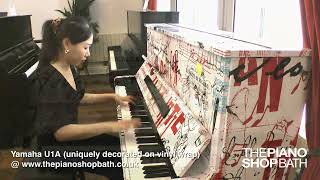 Yamaha U1A decorated in vinyl wrap  The Piano Shop Bath [upl. by Anelat248]