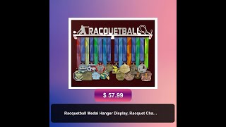 Racquetball Medal Hanger Display Racquet Champion Medal Holder Medal Rack Highly Brushed Steel [upl. by Sill160]