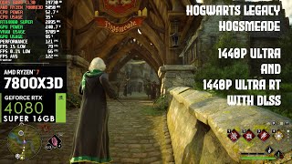 Hogwarts Legacy FPS 1 Lows in Hogsmeade 1440p 7800X3D RTX4080 SUPER [upl. by Zita639]