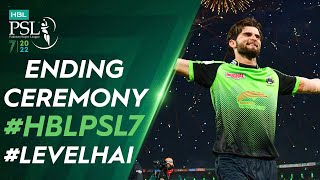 Ending Ceremony  Multan Sultans vs Lahore Qalandars  Match 34 Final  HBL PSL 7  ML2T [upl. by Aliuqaj112]