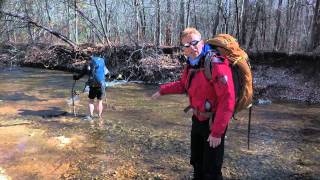 Backpacking Tip Creek River and Stream Crossing [upl. by Inaffets]