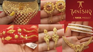 new gold wedding jewellery designs with weight amp price necklacesankhagold earrings light weight [upl. by Dorine]