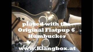 Guitar pickup comparison Normal Humbucker vs Original Flatpup by Klangbox [upl. by Dlanger]