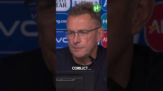 Ralf Rangnick with a SAVAGE onword reply to reporter’s question 😂💀 [upl. by Sadye]