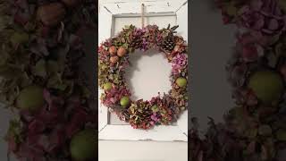 Couronne dautomne  artfloral diy fleurs faitmain decoration flowers wreath wreathdiy [upl. by Asiled]