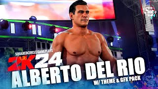 WWE 2K24 Alberto Del Rio w Theme Song amp Graphics Pack  New WWE 2K24 Mods [upl. by Anyahc]