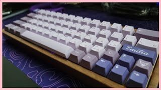 GK64X WOOD 듀록 선플라워 타건  GK64X WOOD Durock Sunflower Switches Typing Test  MV7 [upl. by Duwalt562]