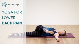 5 minute yoga for lower back pain [upl. by Yenalem]