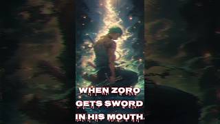 When zoro gets the sword in mouth onepiece anime luffy zoroedit [upl. by Sewole]