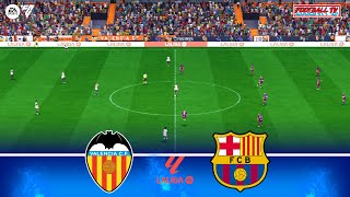 Valencia vs Barcelona  La Liga 2425  Full Match All Goals  FC 24 Game Simulation [upl. by Sezen]