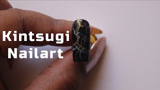 Kintsugi Nails  New Year Nail Tutorial [upl. by Floris]