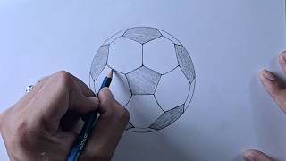 How to draw soccer ball or football in easy step by step [upl. by Opiak]