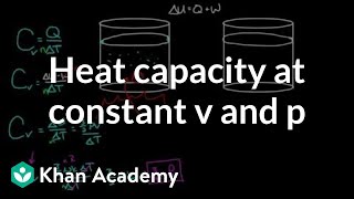 Heat capacity at constant volume and pressure  Physics  Khan Academy [upl. by Nerahs]