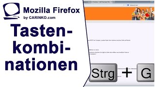 Tastenkombinationen für Mozilla Firefox  carinkocom [upl. by Acino796]