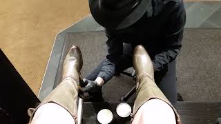 Gorgeous boots  OG Shoe Shine ASMR [upl. by Yllor47]