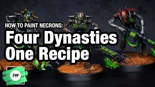 How to Paint Necrons Four Dynasties One Recipe [upl. by Eluk]