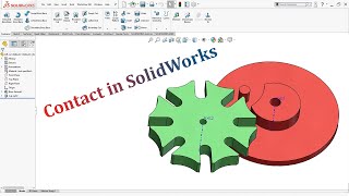 SolidWorks Tutorial  Contact motion study [upl. by Auhso]