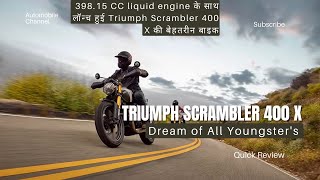 Triumph Scrambler 400 X  triumph scrambler 400 x top speed [upl. by Elita319]