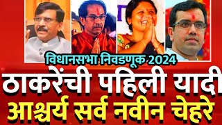 BIG Breaking News ठाकरेंची पहिली यादी विधानसभा उमेदवार जाहीर shivsena maharashtranews [upl. by Lazare]