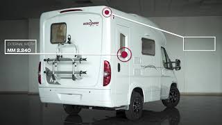 Wingamm Oasi 540  Small Motorhome Premium Camper under 6m 2 berth with fibreglass monocoque [upl. by Arej]