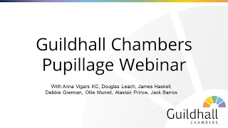 Guildhall Chambers Pupillage Webinar [upl. by Natsirhc139]