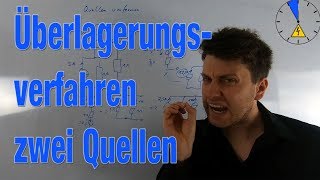 Überlagerungsverfahren Übung  Spannungsquelle  Stromquelle ET5M [upl. by Hannah]