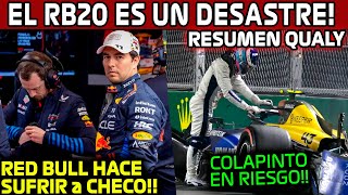 CHECO SUFRE CON SU RB20 MAGICAMENTE FUNCIONA EL AUTO de MAX COLAPINTO RESUMEN QUALY GP VEGAS F1 [upl. by Irah]