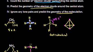 VSEPR for 4 electron clouds  AP Chemistry  Khan Academy [upl. by Martinsen]