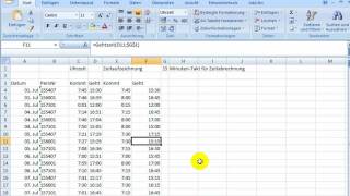 Formeln für Berechnungen von Zeittakten mit Excel [upl. by Klapp]