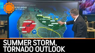 AccuWeather Summer Thunderstorm Tornado Outlook [upl. by Mandie]