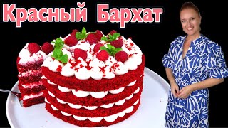 🍰 Торт КРАСНЫЙ БАРХАТ на РАЗ ДВА ТРИ красивый очень вкусный торт на новый год 2025 Люда Изи Кук [upl. by Morril]