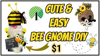 Cute and EASY Bee GNOME DIY 💛 [upl. by Fagen448]