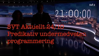 SVT Aktuellt 2410 Predikativ undermedveten programmering [upl. by Aciretehs]