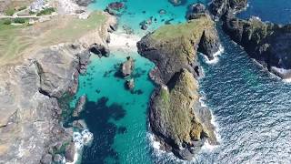 Kynance Cove Drone Footage [upl. by Nylkoorb]