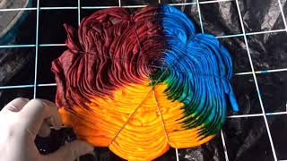 How To Tie Dye  Rainbow Spiral Black Stripes T Shirt [upl. by Tamra]