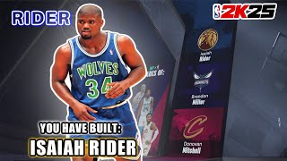 Best PRIME ISAIAH RIDER Build in NBA 2K25 [upl. by Ahsata804]