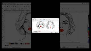 How to make face drawing on adobeillustrator by using B shape lineyoutubeshortsshortstrend [upl. by Benzel294]