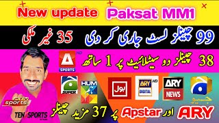 Paksat MM1  382E New Update  100 tv 70 radio channels list Released [upl. by Sjoberg]