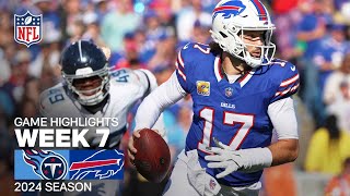 Tennessee Titans vs Buffalo Bills  2024 Week 7 Game Highlights [upl. by Akiem]