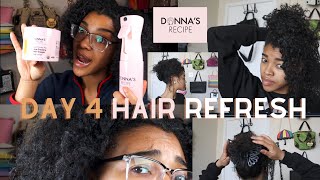 Donna’s Recipe Curly hair refresh and style tutorial 🔄🤩 [upl. by Ettevroc609]