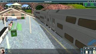 Cityrail Trainz V Set Departs Ropes Creek [upl. by Schmitt]